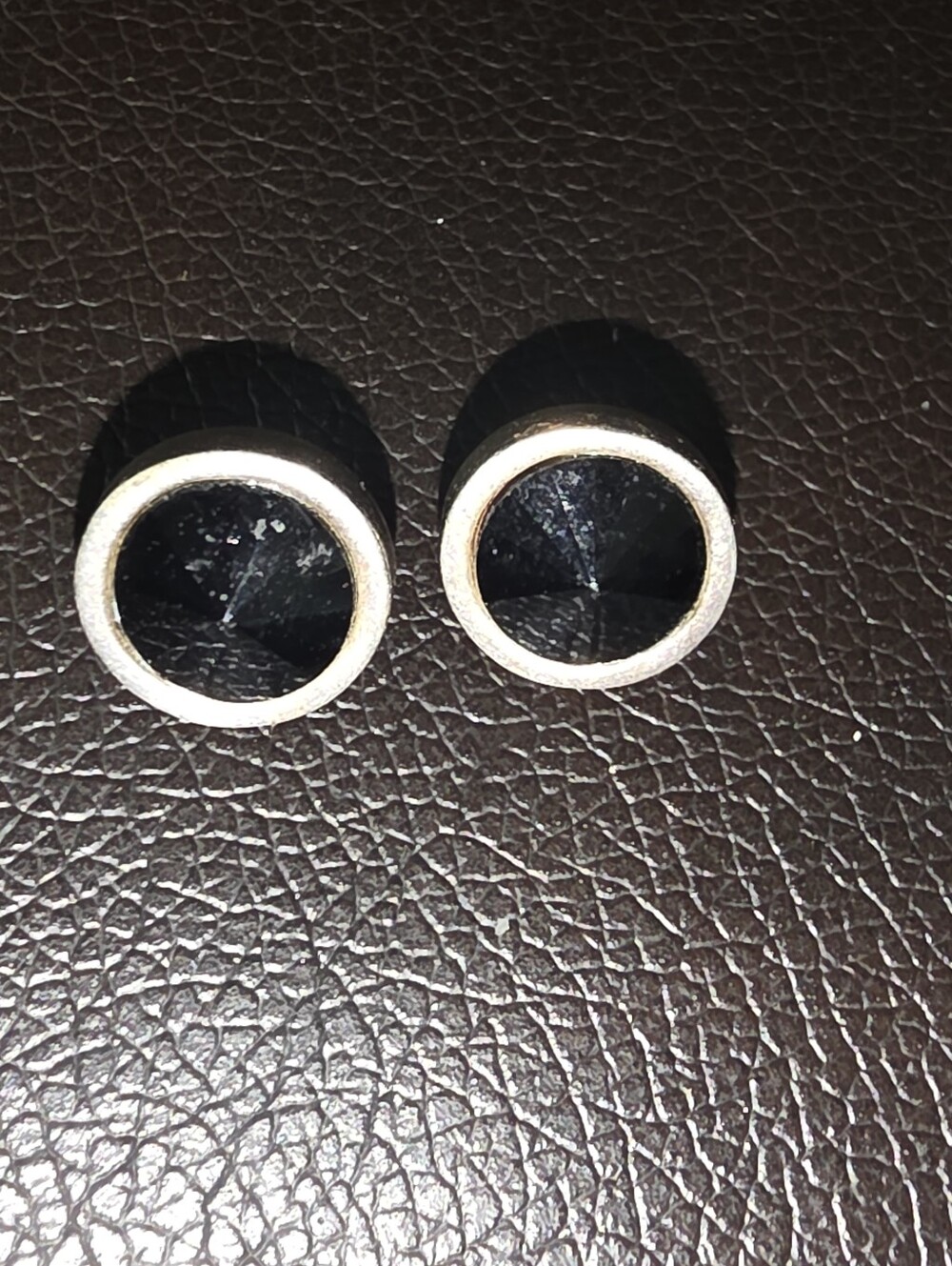 Sterling Silver 925 Black Stone Stud Earrings